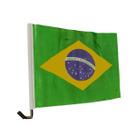 Bandeira Nacional Do Brasil Para Vidro De Carro 30Cm Bandeira Nacional Do Brasil Para Vidro De Carro 30Cm