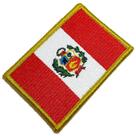 Bandeira País Perú Patch Bordada Fecho Contato Para Uniforme Bandeira País Perú Patch Bordada Fecho Contato Para Uniforme