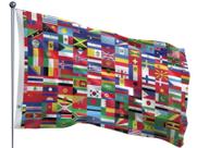 Bandeira Países do Mundo Culto Missões do Evangelho Uma Face Estampada Tamanho 70x100cm