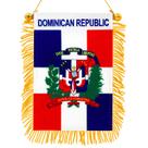 Bandeira pendurada Anley, República Dominicana, 10 x 15 cm, com franjas Bandeira pendurada Anley, República Dominicana, 10 x 15 cm, com franjas
