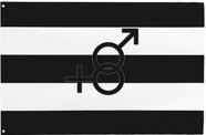 Bandeira Preto e Branco Igualdade de Gênero 90x150cm Poliéster