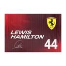 Bandeira Scuderia Ferrari F1 Lewis Hamilton Vermelha 23 x 35 cm