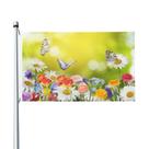 Bandeira Sovvin Flores e borboletas da primavera 90x150cm ao ar livre Bandeira Sovvin Flores e borboletas da primavera 90x150cm ao ar livre