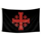 Bandeira Vermelha Jerusalém Crusaders Cross 90x150cm Poliéster