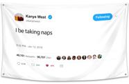 Bandeira WHGJ Kanye I Be Taking Naps 91 x 152 cm Poliéster