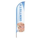 Bandeira Wind Banner Dentista Dupla Face Haste Tamanho