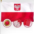 Bandeira: XIFAN Premium Poland Ensign, polonês, 3 x 5 pés, nylon 210D