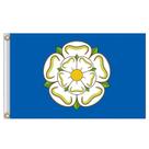 Bandeira Yorkshire 150x90cm de poliéster premium com rosa branca Bandeira Yorkshire 150x90cm de poliéster premium com rosa branca