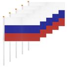 Bandeiras ASUNO 20 Unidades Rússia de Mão 14x21 cm Poliéster