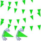 Bandeiras, bandeiras, cordas, penduradas em cordas, estandartes triangulares, 30 m