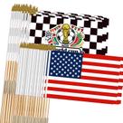Bandeiras de mão FLAGMESAGE 12 x 18 polegadas, 24 unidades, EUA