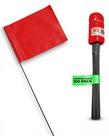 Bandeiras de marcação ACE Supply Red, pacote de 100 x 10 x 12 x 38 cm para quintal Bandeiras de marcação ACE Supply Red, pacote de 100 x 10 x 12 x 38 cm para quintal