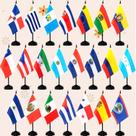Bandeiras de Mesa de 22 Países de Língua Espanhola (13x21cm) - Conjunto WHGJ