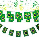 Bandeirinhas Do Brasil Para Decoração corda com 20 bandeiras