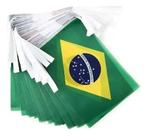 Bandeirola de Plástico Bandeira do Brasil de Pendurar Copa do Mundo 6m