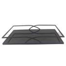 Bandeja Aco Inox Preta Ret Espelho Preto 40X24X5Cm - Adely Decor By Day Home