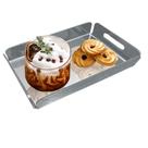 Bandeja Acrílico 30cm x 15cm Espelhado Prata