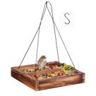 Bandeja alimentadora de pássaros, plataforma de malha suspensa de madeira MIXXIDEA