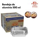 Bandeja Alúminio com Tampa Pet 500ml D6FS Caixa c/50 - Wyda