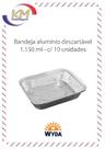 Bandeja alumínio descartável 1.150 ml c/10 unid - Wyda - embalagem alimento, marmitex (13)