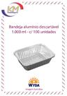 Bandeja alumínio descartável 1000ml c/100 unid - Wyda - embalagem alimento, marmitex, delivery(7067)