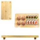 Bandeja Bambu Oriental 21cm Prato Sushi Restaurante Japones