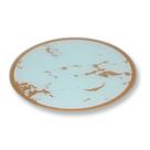 Bandeja Base Decorativa Redonda Mármore Branco 15cm Base Multiuso para Aromatizador de Ambiente, Sala, Aparador