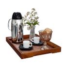 Bandeja Bebidas Xícaras Café Bar Decorativa Portátil Pequena Aparador Ambiente Escritório Casa