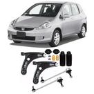 Bandeja + Bieleta + Kit Batente Honda Fit Dianteiro 2003 Até 2008 O Par
