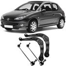 Bandeja + Bieleta Peugeot 206 Dianteiro 1998 Até 2010 O Par Bandeja + Bieleta Peugeot 206 Dianteiro 1998 Até 2010 O Par