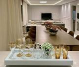 Bandeja Branca Grande Vidro Vidro Decoração Luxo 60x30