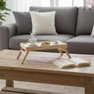 Bandeja Café da Manhã Na Cama De Mesa Para Servir Pés Dobrável Small Em Madeira Pinus