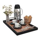 Bandeja Café Xícaras Bebidas Bar Decorativa Portátil Entrada Hall Alças Ambiente Sala