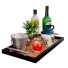 Bandeja Café Xícaras Bebidas Bar Decorativa Portátil Entrada Hall Alças Ambiente Sala