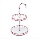 Bandeja Candy Dupla Natal Vermelho Branco 40cm 1 UN Bandeja Candy Dupla Natal Vermelho Branco 40cm 1 UN