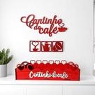Bandeja Cantinho do Café em MDF Para Decoração Bandeja + Apliques Bandeja Cantinho do Café em MDF Para Decoração Bandeja + Apliques