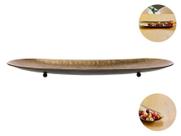 Bandeja Centro De Mesa Decorativo Dourado Multiuso Em Metal