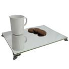 Bandeja Clássica Retangular Espelhada Pé Babilonia Pequeno Prata Velho 28x20 MDF Madeira Bandeja Clássica Retangular Espelhada Pé Babilonia Pequeno Prata Velho 28x20 MDF Madeira