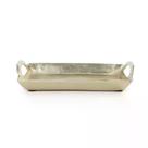 Bandeja com alça decorativa em aluminio dourado 21cm