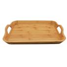 Bandeja Com Alça Retangular Bambu 41x27cm