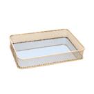 Bandeja com Espelho Elise 25cm x 15cm x 5cm Dourada Metal Bandeja com Espelho Elise 25cm x 15cm x 5cm Dourada Metal