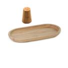 Bandeja com Saleiro e Pimenteiro de Bambu com design moderno Bandeja com Saleiro e Pimenteiro de Bambu com design moderno