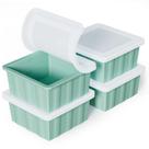 Bandeja congeladora GGOW Silicone 500mL com tampa, pacote com 4 unidades para sopa