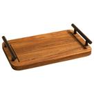 Bandeja de Acácia com Alça (40 cm)