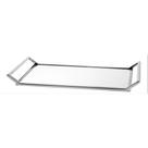 Bandeja de Aço Inox com Espelho 62cm x 36cm x 5cm Wolff Com Duas Alças de apoio