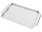 Bandeja de Aço Inox Prime Retangular 40x25cm Bebida Servir Organizar Comida Domama