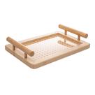 Bandeja de Bambu com Alça e Fundo em Treliça 30cm x 20cm x 5cm - Wolff