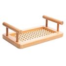 Bandeja de Bambu com Alças e Fundo em Treliça 25x15x5cm Wolff