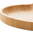 Bandeja de Bambu Coração Prato Servir Petisqueira Heart 17cm - 1356 - Lyor