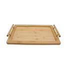 Bandeja De Bambu Oikos Com Alça 35cm Retangular